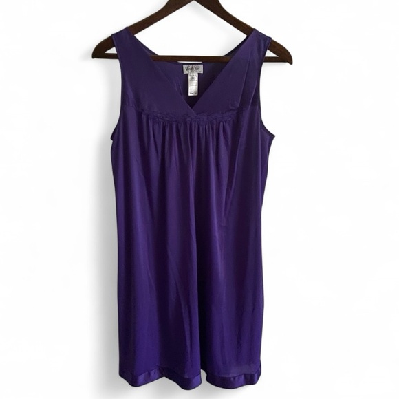 Vintage Purple Vanity Fair Slip Nightgown Dress Womens Size M - Picture 3 of 11